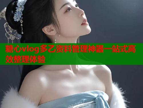 糖心vlog多乙资料管理神器一站式高效整理体验